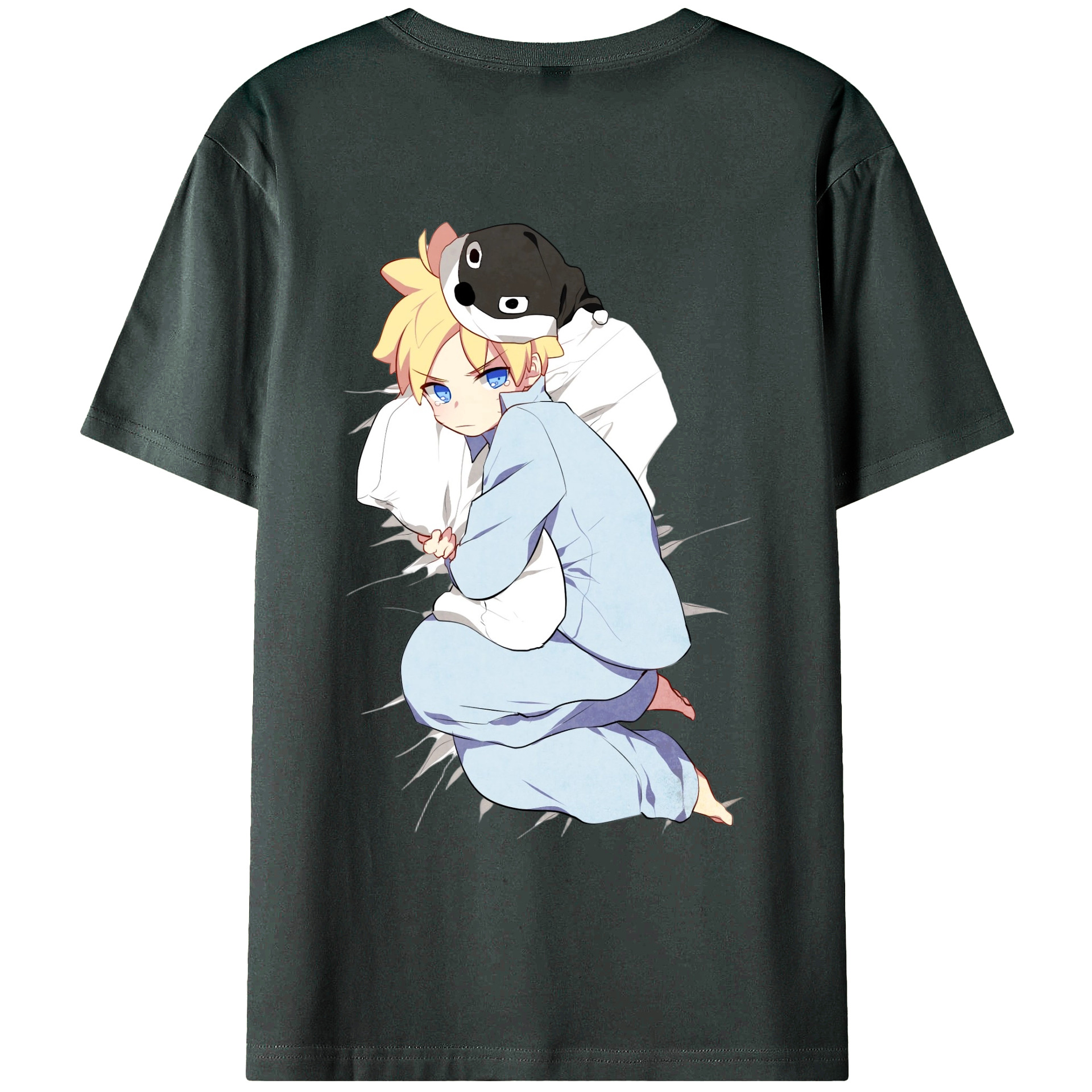 （画像用） NARUTO -ナルト- うずまき ナルト Uzumaki Naruto 綿100％ メンズ半袖Tシャツ（バックプリント） 通気性